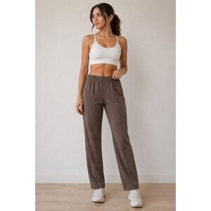 L.L. Bean Outdoors Women Brown Athletic Leggings Elastic Waist Hiking Pants